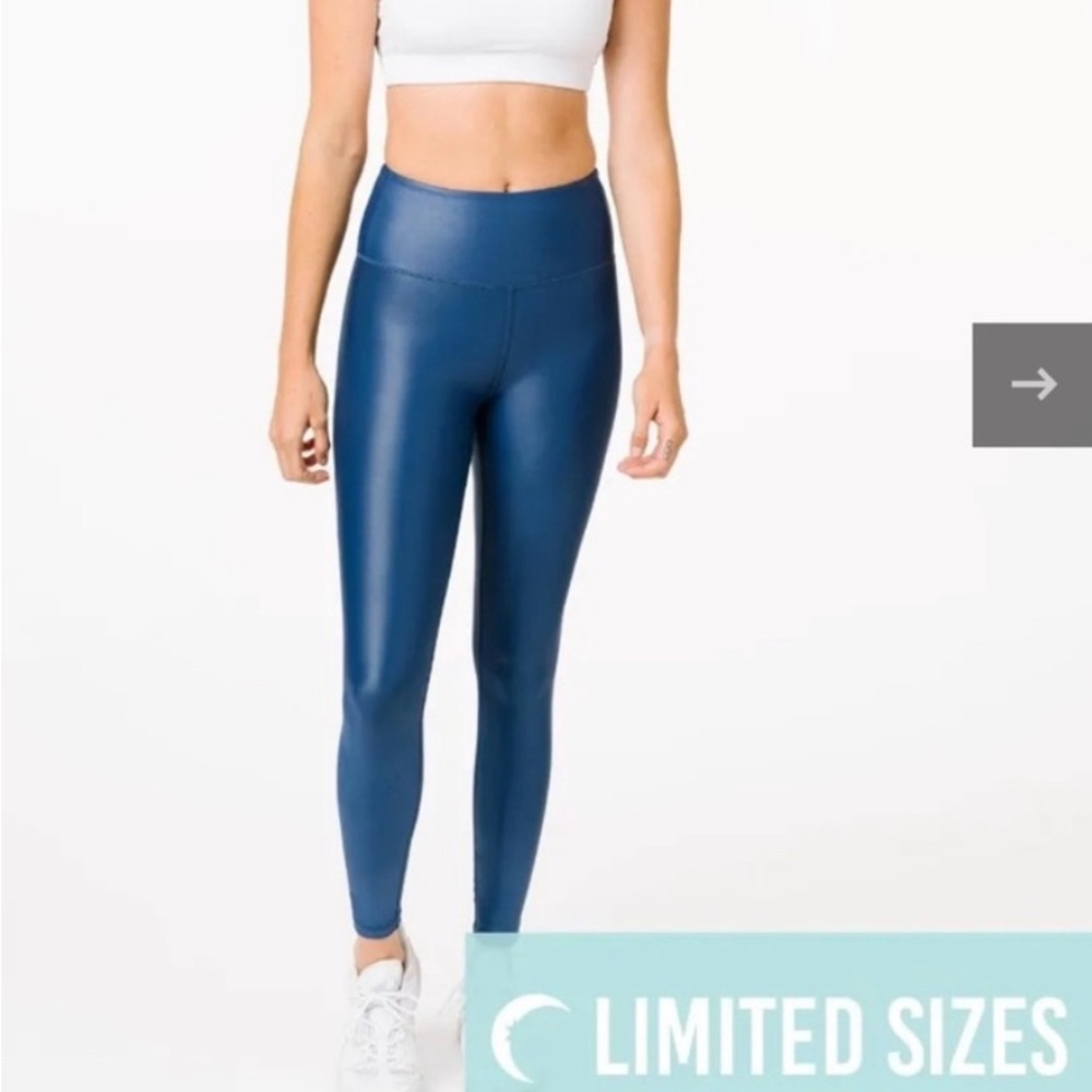 ZYIA Blue Metallic Light N Tight 24” Leggings 12